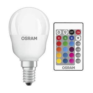 Žiarovka LED OSRAM E14 RGB P45 4, 2W s diaľkovým ovládaním vyobraziť