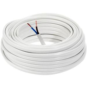 Elektrický kábel Omyp 2x0, 75 biely, bubon 5m vyobraziť