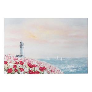 Obraz na plátne 80x120 Lucerna medzi kvetmi na pobreži vyobraziť