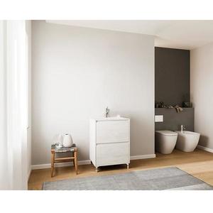 Kúpeľňová zostava Lisbona D60 2S nohi rovere bianco vyobraziť