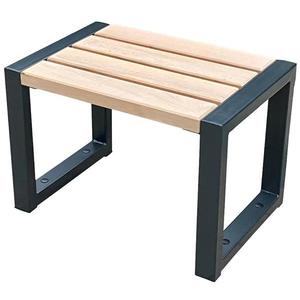 Moderná stolička bez operadla prírodné drevo vyobraziť