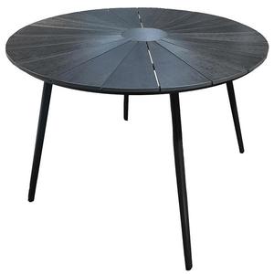 Okrúhly záhradný stôl Parker čierny s vrchnou doskou z polywoodu 120cm vyobraziť