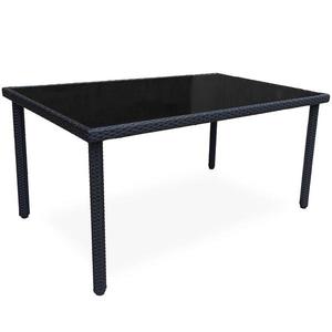 Záhradný ratanový stôl Dandy 150x90 čierny vyobraziť