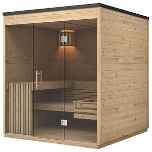 Vonkajšia sauna s presklením vyobraziť