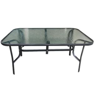 Záhradný sklenený stôl 150x90x70 čierna vyobraziť