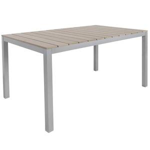 Stôl hliníkový Polywood strieborná/taupe vyobraziť