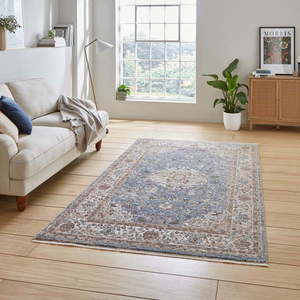 Modro-béžový koberec 200x290 cm Vintage – Think Rugs vyobraziť