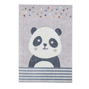 Svetlosivý detský koberec 80x150 cm Vida Kids Panda – Think Rugs vyobraziť