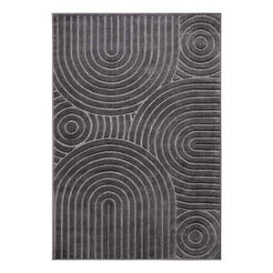 Antracitovosivý koberec 200x285 cm Iconic Wave – Hanse Home vyobraziť