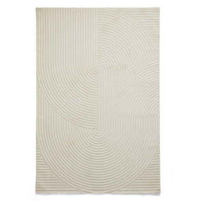 Krémovobiely umývateľný koberec z recyklovaných vlákien 120x170 cm Flores – Think Rugs vyobraziť