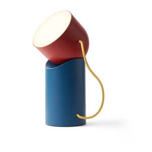 Červená/modrá LED stolová lampa (výška 14 cm) Orbe – Lexon vyobraziť