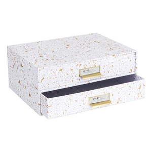 Zásuvkový box s 2 zásuvkami v zlato-bielej farbe Bigso Box of Sweden Birger vyobraziť