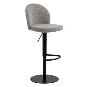 Čierno-sivá barová stolička s nastaviteľnou výškou (výška sedadla 55 cm) Patricia – Actona vyobraziť