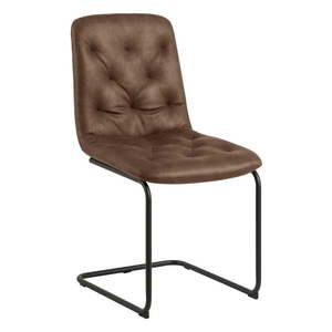 Hnedé jedálenské stoličky z imitácie kože v súprave 2 ks Kira – Actona vyobraziť