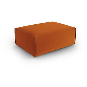 Oranžová zamatová podnožka Mackay – Cosmopolitan Design vyobraziť