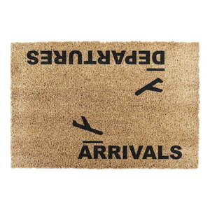 Rohožka z prírodného kokosového vlákna Artsy Doormats Arrivals and Departures, 40 x 60 cm vyobraziť