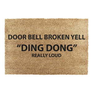 Rohožka z kokosového vlákna 40x60 cm Yell Ding Dong – Artsy Doormats vyobraziť