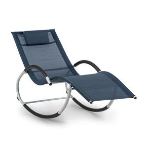 Blumfeldt Westwood Rocking Chair, hojdacie lehátko, ergonomické, hliníkový rám, tmavomodré vyobraziť