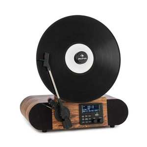 Auna Verticalo SE DAB, retro gramofón, DAB+, FM tuner, USB, BT, AUX, drevo vyobraziť