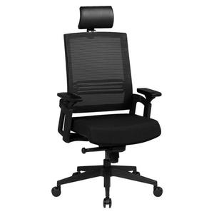 Kancelárska stolička s lakťovou opierkou, čierna vyobraziť