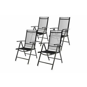 Garthen 46977 Záhradná súprava 4 skladacích stoličiek - čierna vyobraziť