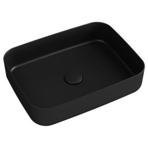 ISVEA - INFINITY RECTANGLE keramické umývadlo na dosku, 50x36cm, čierna 10NF65050-2N vyobraziť