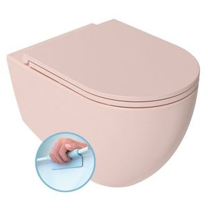 ISVEA - INFINITY závesná WC misa, Rimless, 36, 5x53cm, ružová Salmon 10NF02001-2S vyobraziť