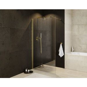 HOPA - Walk-in sprchovací kút ECO-N GOLD - FARBA rámu - Zlatá, Rozmer A - 100 cm, Rozmer C - 195 cm, Výplň - Číre bezpečnostné sklo - 6 mm BCEXON100GC vyobraziť