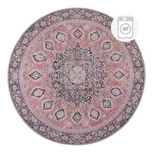 Ružový prateľný okrúhly koberec ø 180 cm Somerton - Flair Rugs vyobraziť