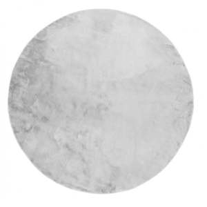 Svetlosivý umývateľný okrúhly koberec ø 120 cm Pelush Grey – Mila Home vyobraziť