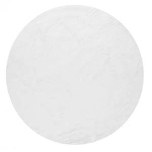 Biely umývateľný okrúhly koberec ø 100 cm Pelush White – Mila Home vyobraziť