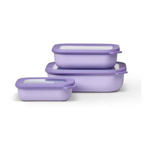 Potravinové škatuľky v súprave 3 ks Vivid lilac – Mepal vyobraziť
