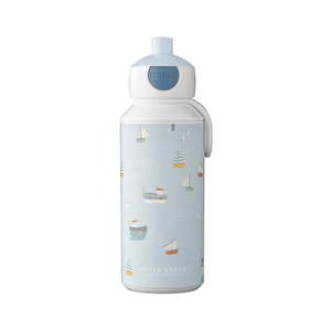 Biela/svetlomodrá detská fľaša 400 ml Sailors bay – Mepal vyobraziť