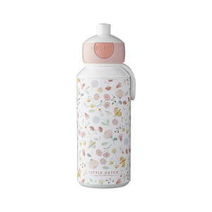 Detská fľaša v bielej a svetloružovej farbe 400 ml Flowers & butterflies – Mepal vyobraziť