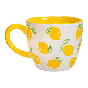 Žltý/biely keramický hrnček 250 ml Lemon – Sass & Belle vyobraziť