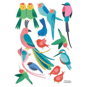 Hárok samolepiek 30x42 cm Rio Tropical Birds – Lilipinso vyobraziť