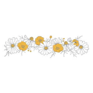 Detská samolepka 64x18 cm Flowers Braid – Lilipinso vyobraziť
