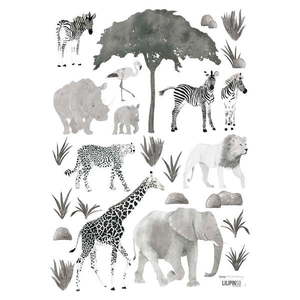 Hárok samolepiek 30x42 cm Wild Animals – Lilipinso vyobraziť