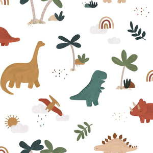 Detská tapeta 10 m x 50 cm Cool Dinosaurs – Lilipinso vyobraziť