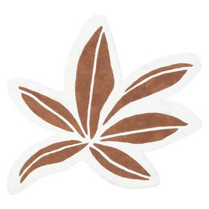 Hnedý detský koberec 140x120 cm Tropical Leaf – Lilipinso vyobraziť