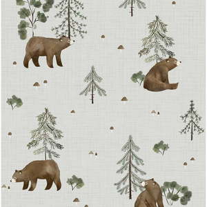 Detská tapeta 10 m x 50 cm Mountain & Bears – Lilipinso vyobraziť