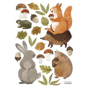 Hárok samolepiek 30x42 cm Woodland Rabbit & Friends – Lilipinso vyobraziť