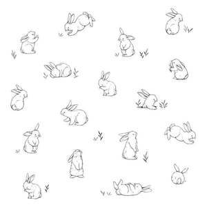 Detská tapeta 10 m x 50 cm Bunnies In The Countryside – Lilipinso vyobraziť