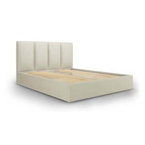 Béžová dvojlôžková posteľ Mazzini Beds Juniper, 160 x 200 cm vyobraziť