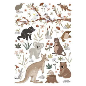 Hárok samolepiek 30x42 cm Australian Animals – Lilipinso vyobraziť