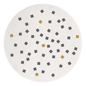 Krémový detský koberec ø 150 cm Small Squares – Lilipinso vyobraziť
