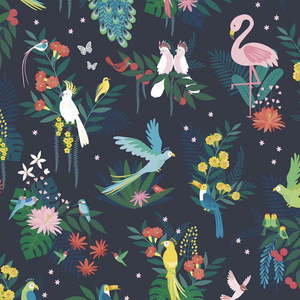 Detská tapeta 10 m x 50 cm Birds Carnival – Lilipinso vyobraziť
