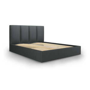 Tmavosivá dvojlôžková posteľ Mazzini Beds Juniper, 160 x 200 cm vyobraziť