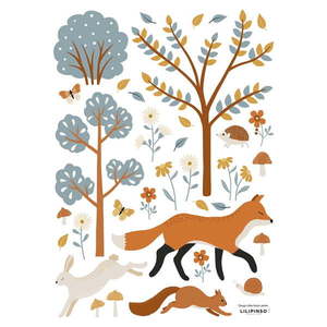 Hárok samolepiek 30x42 cm Woodland Animals & Fox – Lilipinso vyobraziť