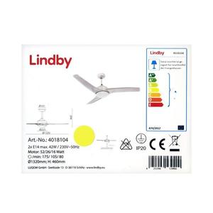 Lindby Lindby - Stropný látor EMANUEL 2xE14/42W/230V + diaľkové ovládanie vyobraziť
